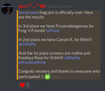 ribbit placing 2nd